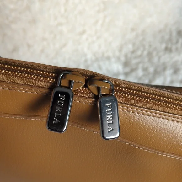 Furla Tan Leather Laptop Bag - Picture 5 of 11